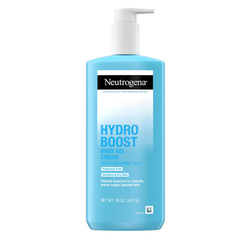 Neutrogena Hydro Boost Body Gel Cream With Hyaluronic Acid Hydrating Body Lotion For Dry Skin Fragrance-Free Hyaluronic Acid Moisturizer 16 OZ