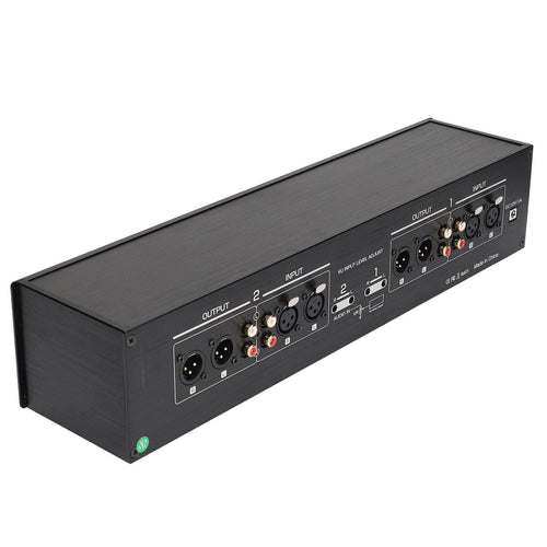 4 Way VU Meter 3 Gain DC 12V 1A Power Off Data Storage Analog Sound Level Meter for Audio Equipment US Plug
