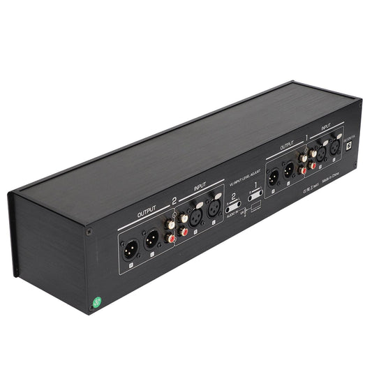 4 Way VU Meter 3 Gain DC 12V 1A Power Off Data Storage Analog Sound Level Meter for Audio Equipment US Plug