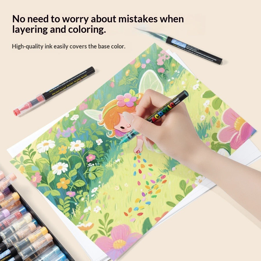 Direct-Ink Acrylic Marker Set, 120 Colors