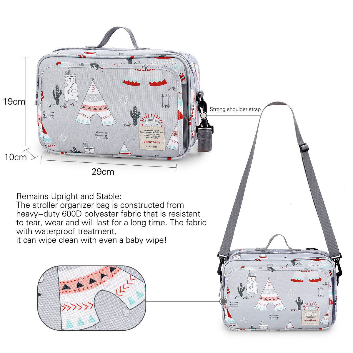 Aboutbaby Diaper Storage Bag for On-the-Go Moms