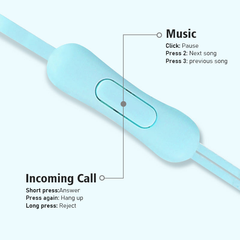 Macaron U19 Wired Earphones with Microphone and Stereo