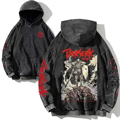 Customizable Retro Washed Cotton Oversized Hoodies