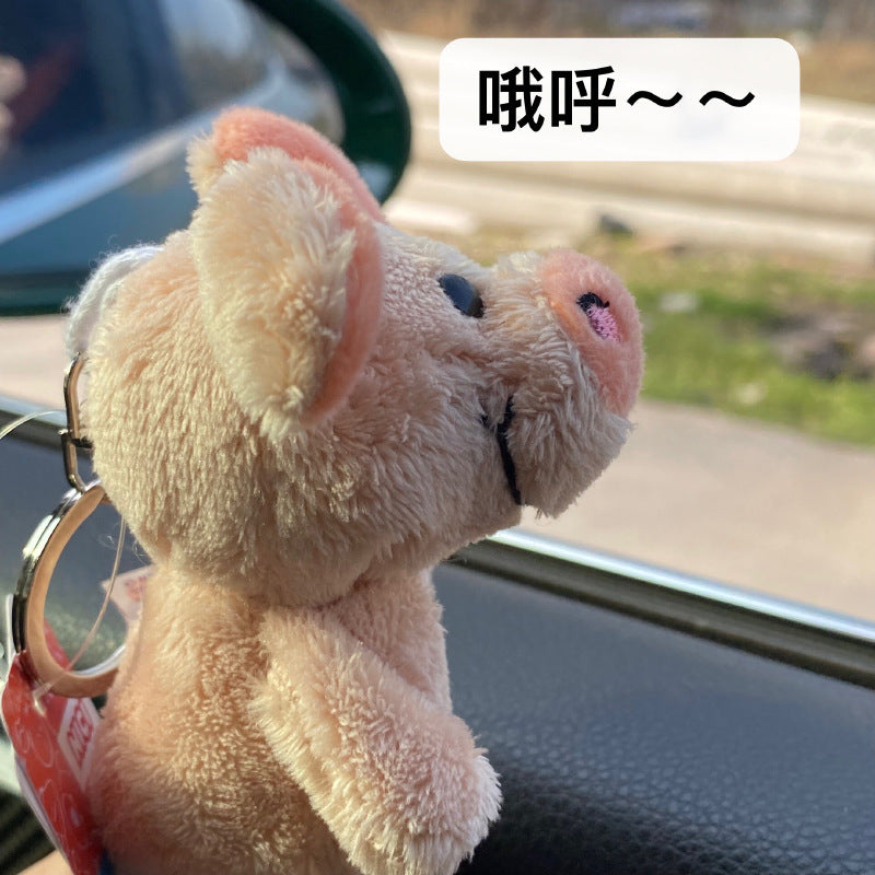 Cute Plush White Sheep Keychain Couple Pendant
