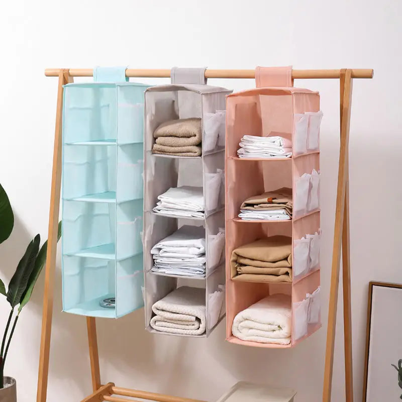 Multi-Layer Fabric Hanging Closet Organizer (1pc)