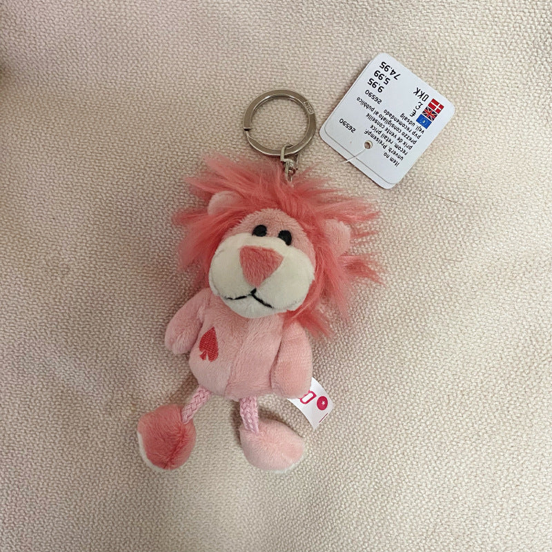 Cute Plush White Sheep Keychain Couple Pendant
