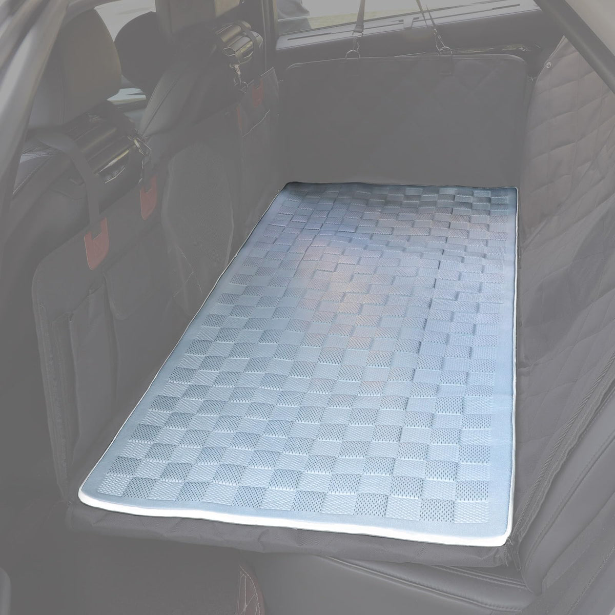 Manificent Non-Slip Dog Mat for Back Seat Extender for Dogs Non-Slip Bottom for Hard Bottom Backseat Cover in Car Anti-Slip Pet Blanket Deep Gray