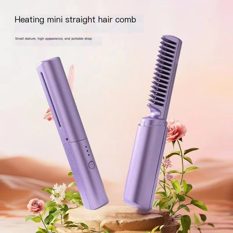 Cordless Ionic Hair Straightener and Curler Comb