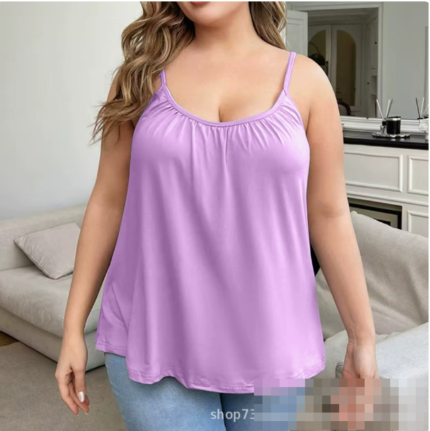 Loose-fitting Tank Top with Built-in Bra for Yoga