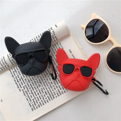 Cute Bulldog AirPods Case for Apple Wireless Earphones