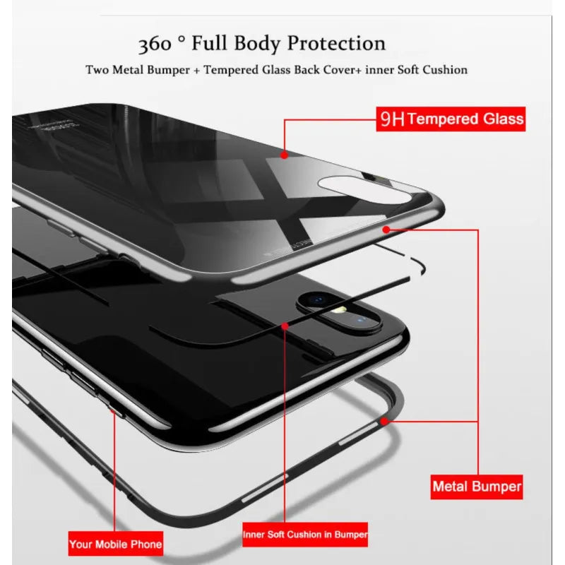 Magnetic Tempered Glass Shell Screen Protector