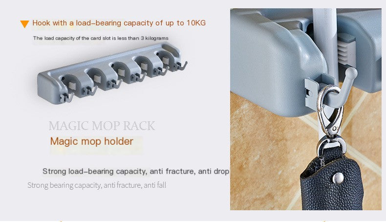 Wall-Mounted Multifunctional Mop and Broom Holder