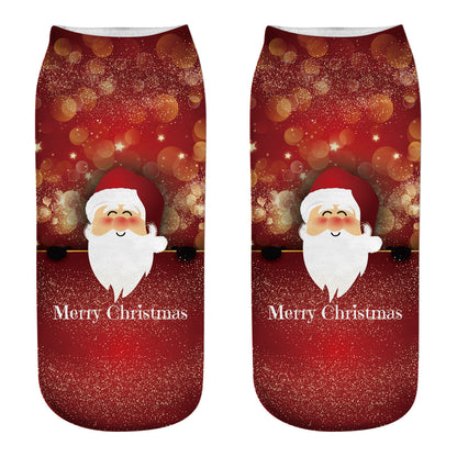 New 3D Printed Christmas Socks for Women