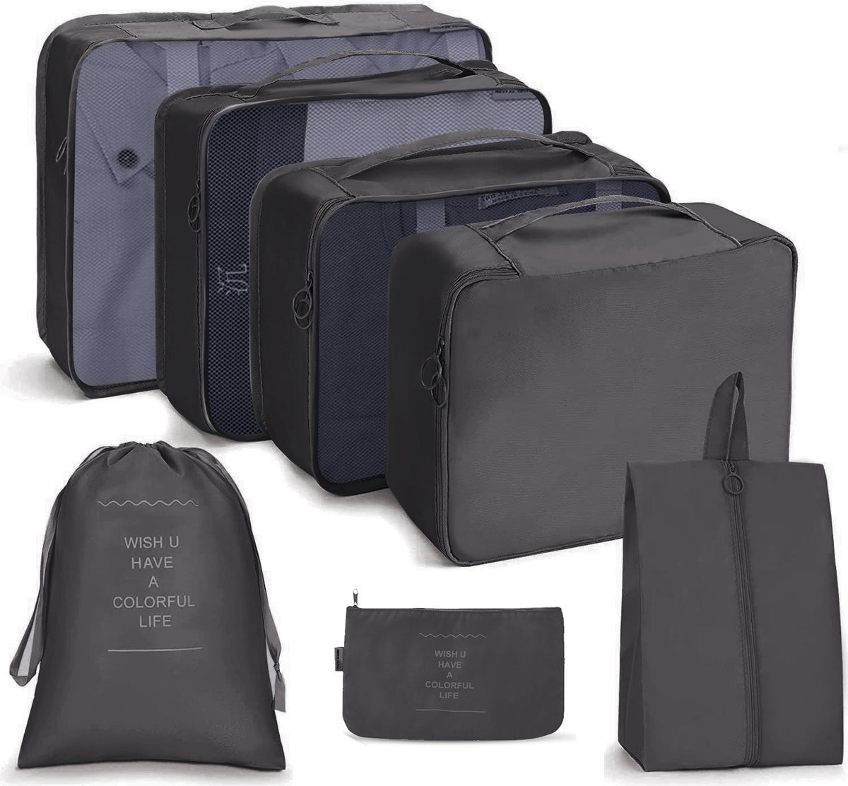 Travel Buggy Bag 7PCs Luggage Storage Set