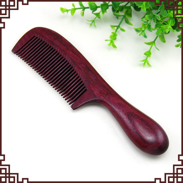 Natural Violet Comb with Thick Purple Wood Massage